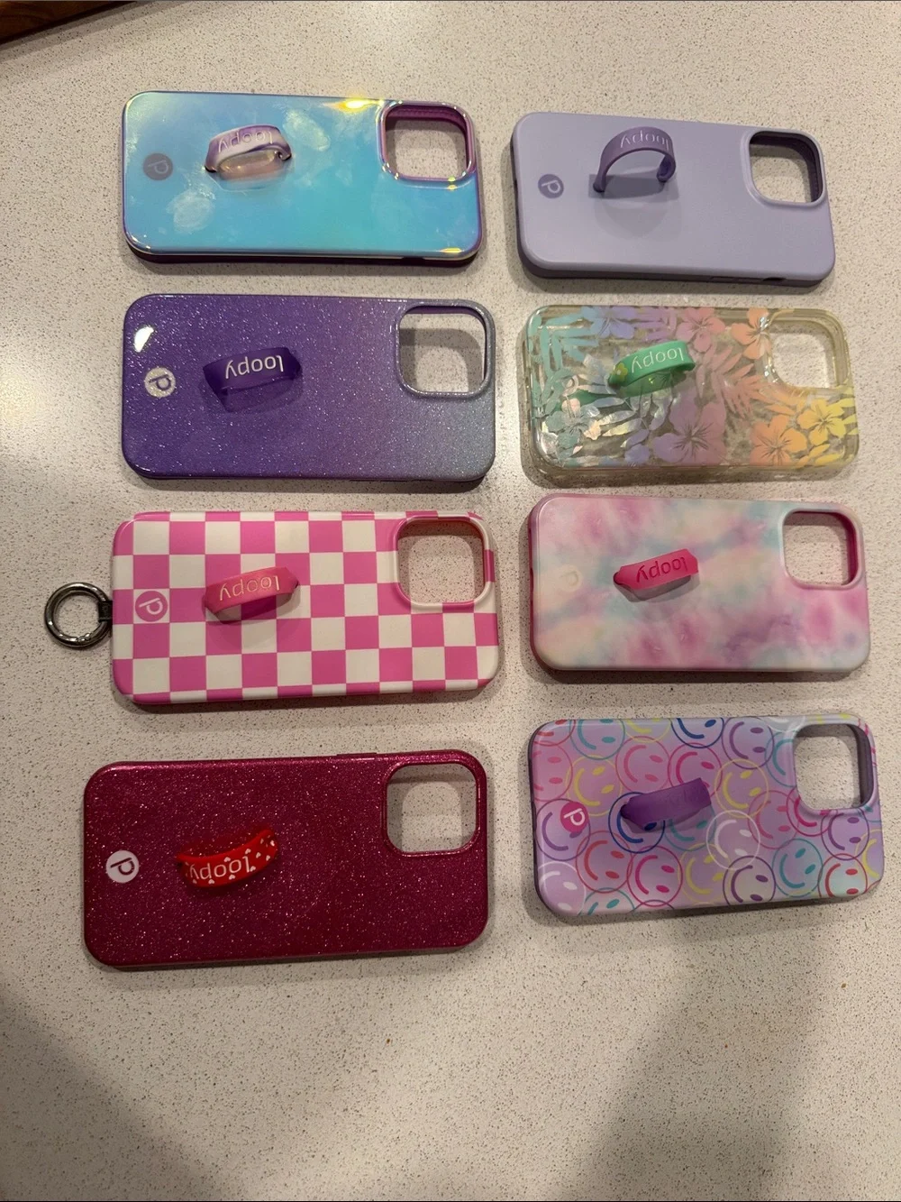 Lot of 8 Purple & Pink Loopy Phone Cases for 13 pro max